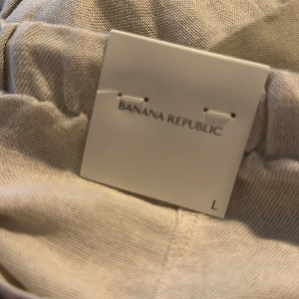 NWT! Banana Republic Relaxed Linen-Cotton Pull-On Beach Pant - Size Large 🩷